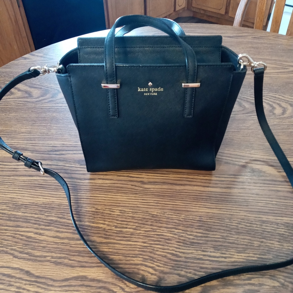 Kate Spade Black Crossbody Bag with Gold Hardware